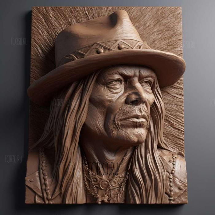 Axl Rose bust 1 stl model for CNC